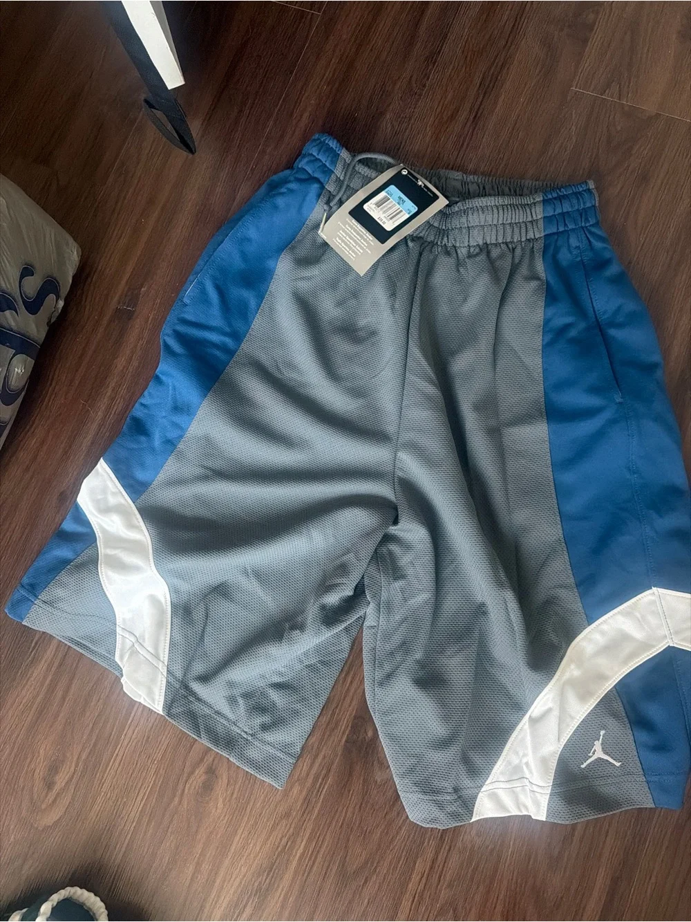 Jordan Men's Athletic Mesh Shorts - Gray, Blue & White